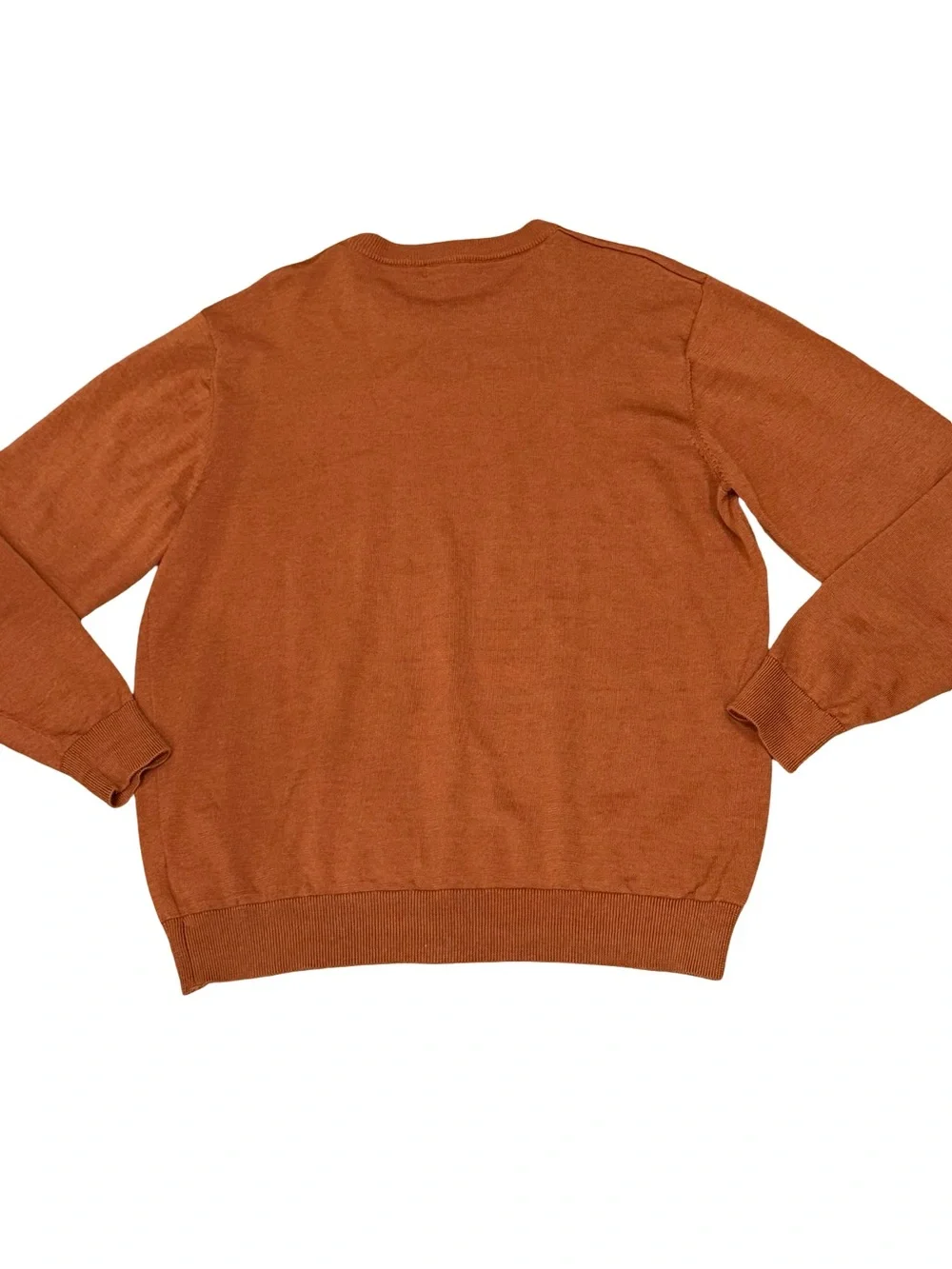 🌟 Merino Collection Australian Merino Wool Rust Orange Crewneck Sweater Size XL